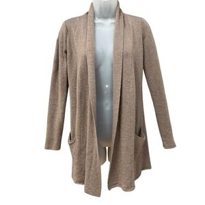 Brunella Gori Italian Merino Wool Open Front Cardigan Quiet Luxury Italy M 💚